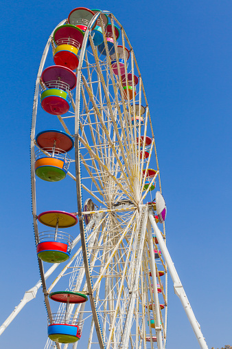 Ferris wheel under the blue sky