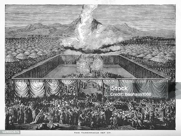 The Tabernacle Of Moses Set Up Engraving Stock Illustration - Download Image Now - Reliquary, Moses - Religious Figure, Israel