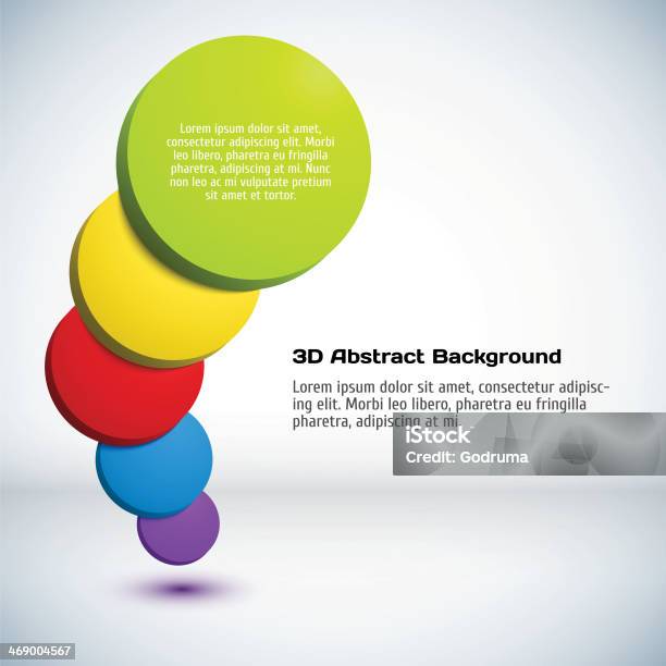 Sfondo Del Cerchio Colorato 3d - Immagini vettoriali stock e altre immagini di Astratto - Astratto, Cerchio, Composizione verticale