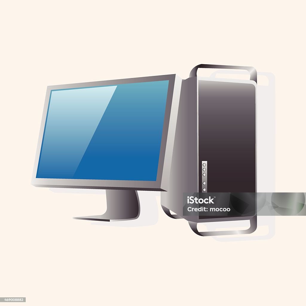 Computer Theme Elements Stock Illustration - Download Image Now - 2015 ...