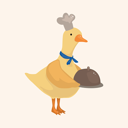 Animal Duck Chef Cartoon Theme Elements Stock Illustration - Download Image  Now - 2015, Animal, Chef - iStock