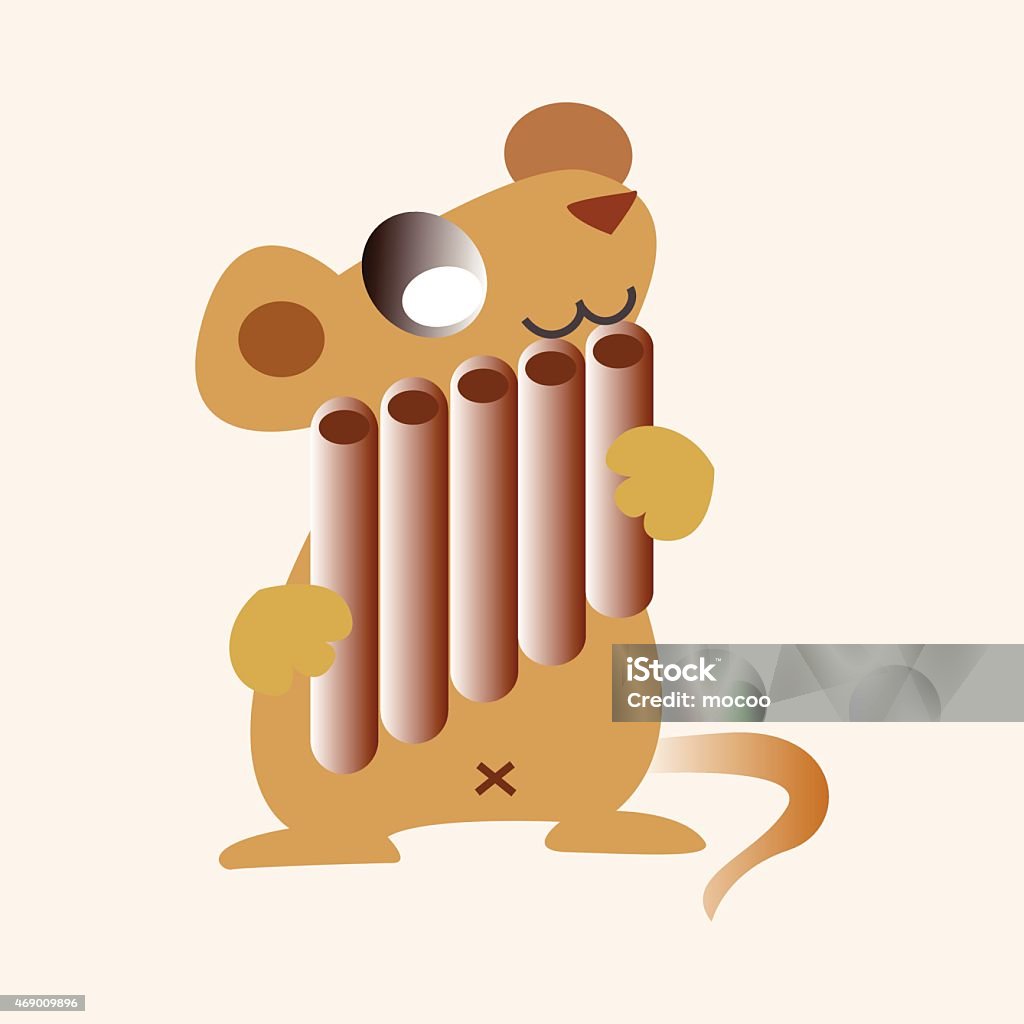 Mouse Playing Instruments Vector Animal Mouse Playing Instrument Cartoon Theme Elements Stock ...