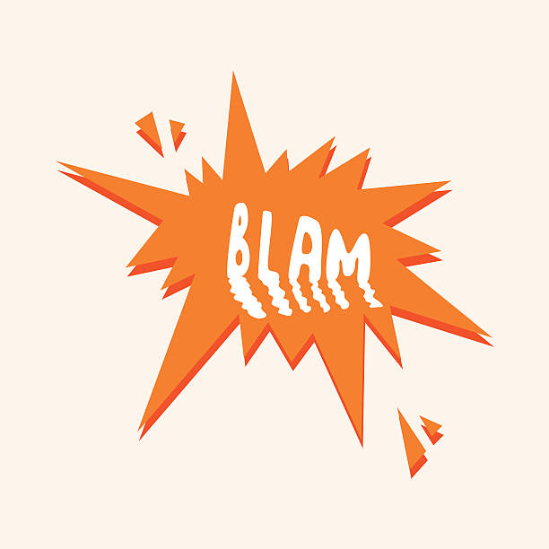 ilustrações, clipart, desenhos animados e ícones de mensagem palavra blam elementos temáticos - blam