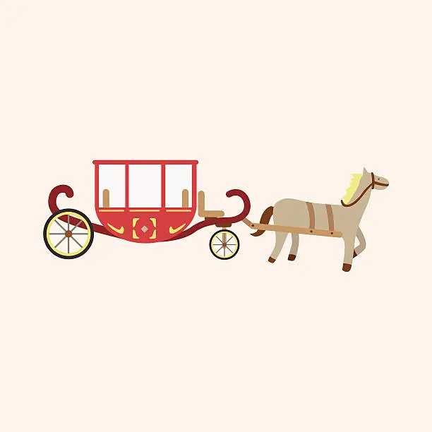 Vector illustration of Carriage theme elements