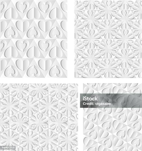 Paper Hearts Stock Illustration - Download Image Now - Flower, Stucco, Abstract