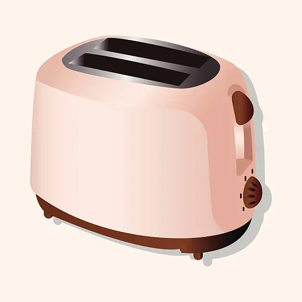 Vector illustration of Home appliances theme toaster elements