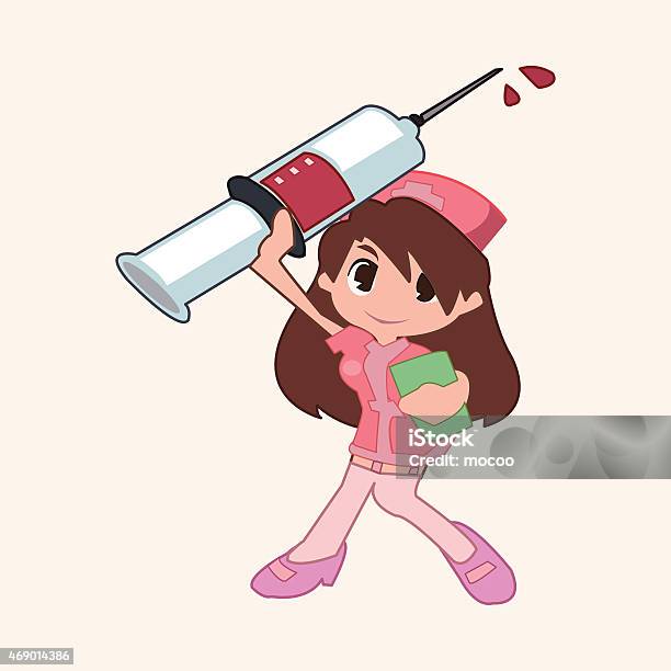 Nurse Theme Elements Stock Illustration - Download Image Now - 2015, Adult, Doctor