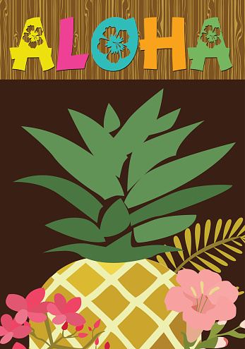 Aloha party invitation for birthday party
