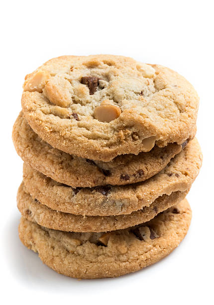 istock Stack of homemade chocolate peanut butter cookies close up 469018527