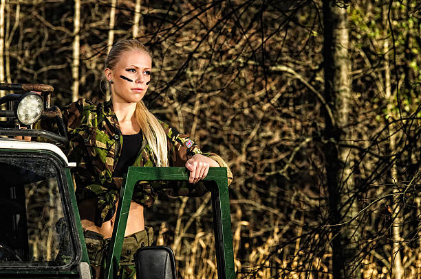 istock Girl and off-road vehicle 469018541