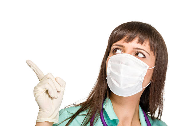 istock Female doctor wearing surgical mask 469024676