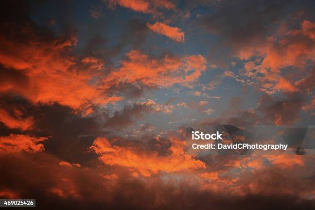 Red Skyscape Stock Photo - Download Image Now - 2015, Cloud - Sky, Cloudscape