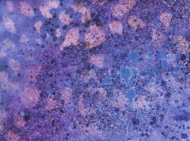 istock Speckled texture background with purple and blue watercolors 469027410