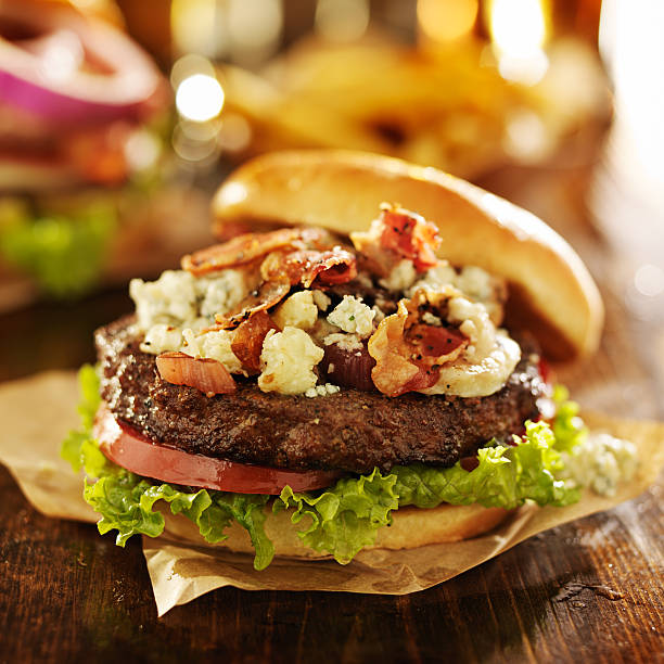 istock gourmet burger bathed in warm light 469030286