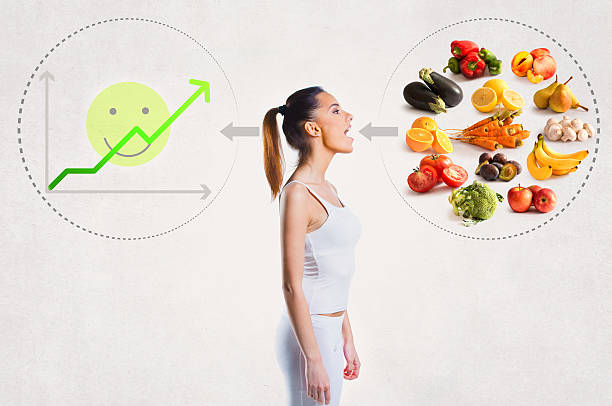 Young woman and a healthy diet concept