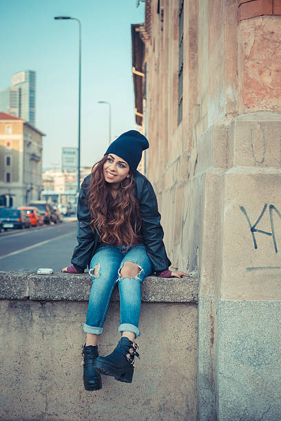 istock Beautiful girl posing in an urban context 469032220