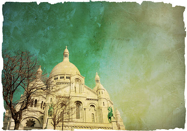 istock retro style Sacre-Coeur church 469033935