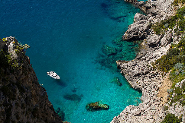 istock Rocky coastline, Capri island (Italy) 469035729