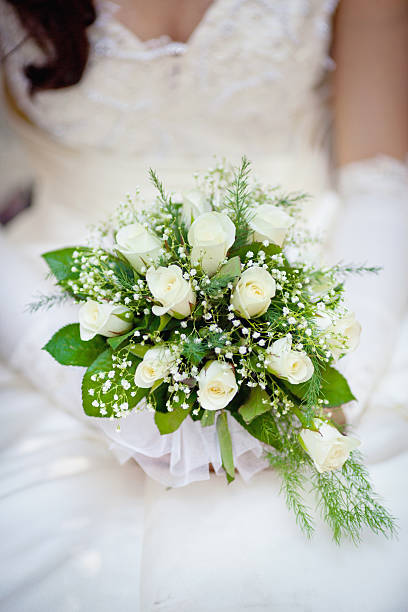 istock Wedding bouquet with roses on 469043622