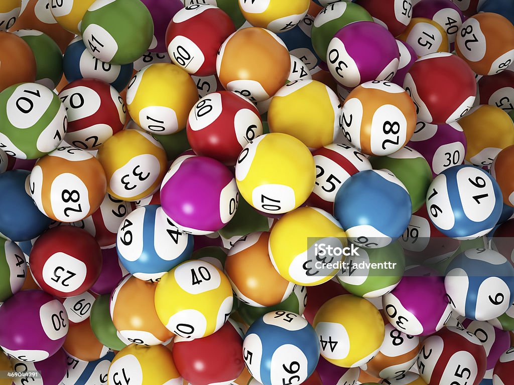 Lottery balls Multi-colored lottery balls. Lottery Stock Photo