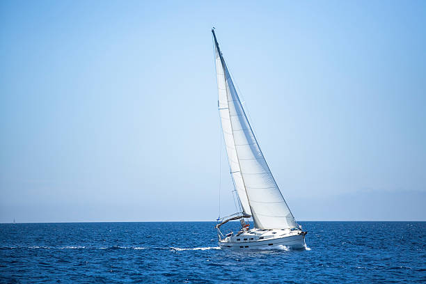 istock Boat in sailing regatta. 469046126