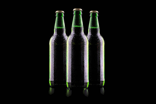 istock Bottle of beer with drops 469048571