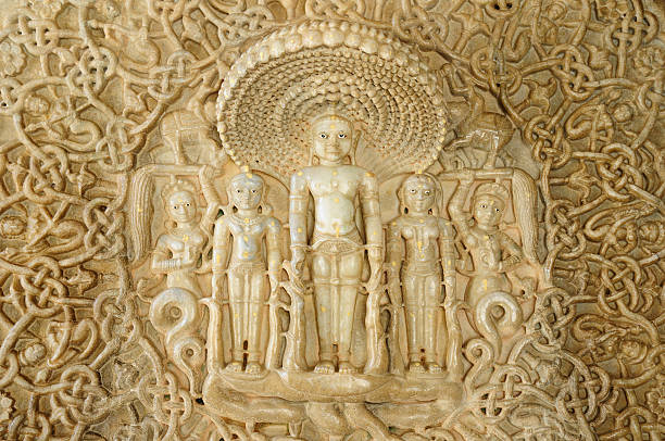 View inside the Jain Temple in Ranagpur, Rajasthan, India