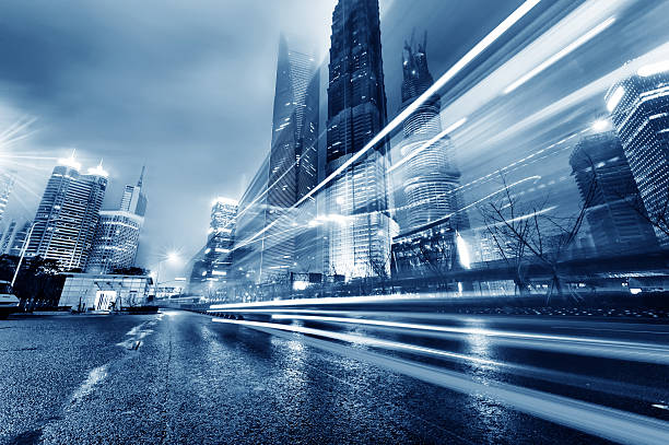 modern building background in shanghai china