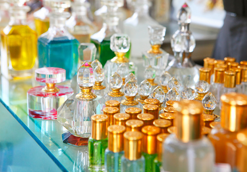 Various perfumes and fragrances on the arabic market in Oman