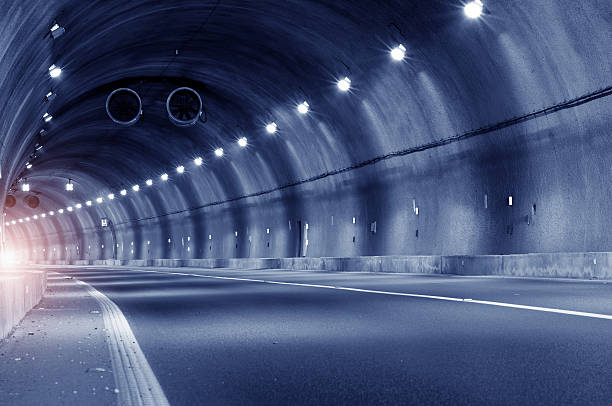 istock Abstract car in the tunnel trajectory 469055845