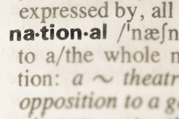 istock Dictionary definition of word national 469057280