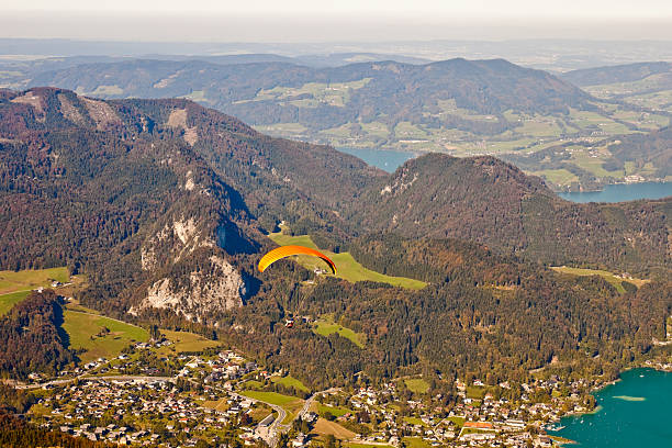 istock Paragliding over St. Gilgen and mountains 469057627