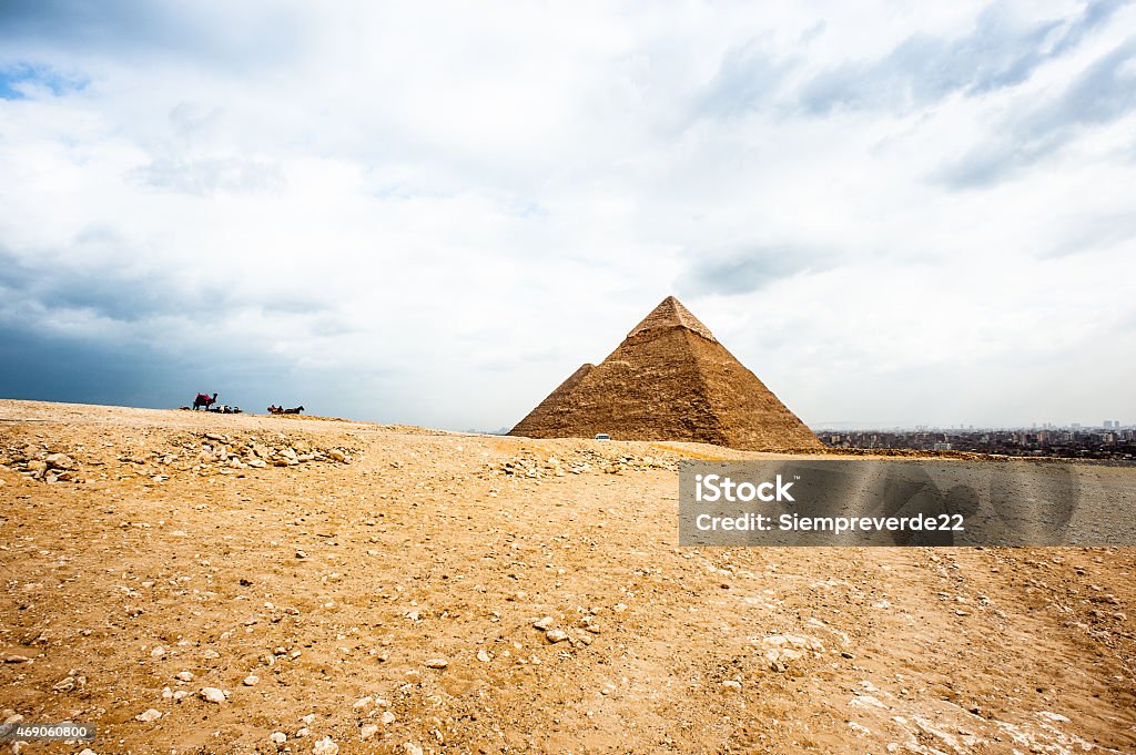 Giza Necropolis, Giza Plateau, Egypt. UNESCO World Heritage Great Pyramids at the Giza Necropolis, Giza Plateau, Egypt. UNESCO World Heritage 2015 Stock Photo