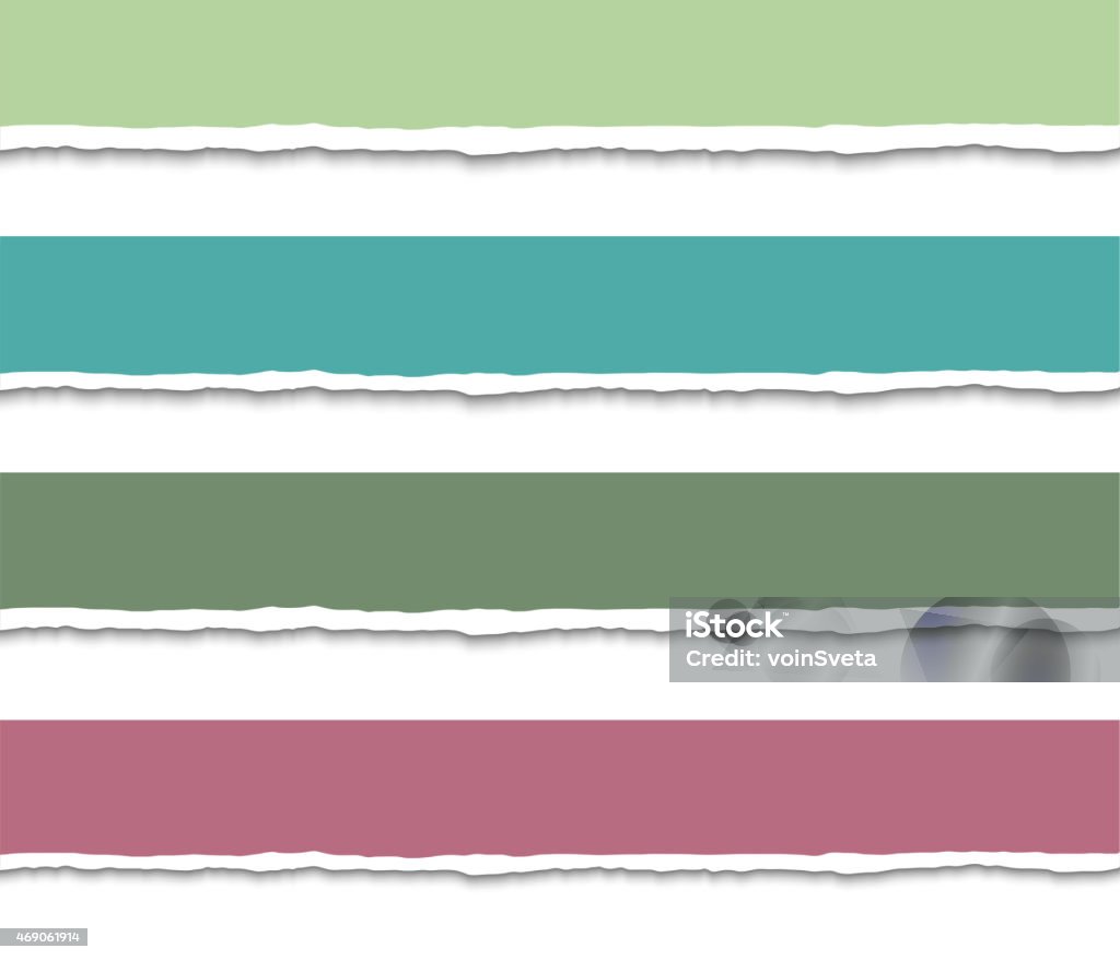 Torn paper Set of 4 Torn paper pieces banners. Vector EPS10 illustration. Design elements - paper with ripped edges 2015 stock vector