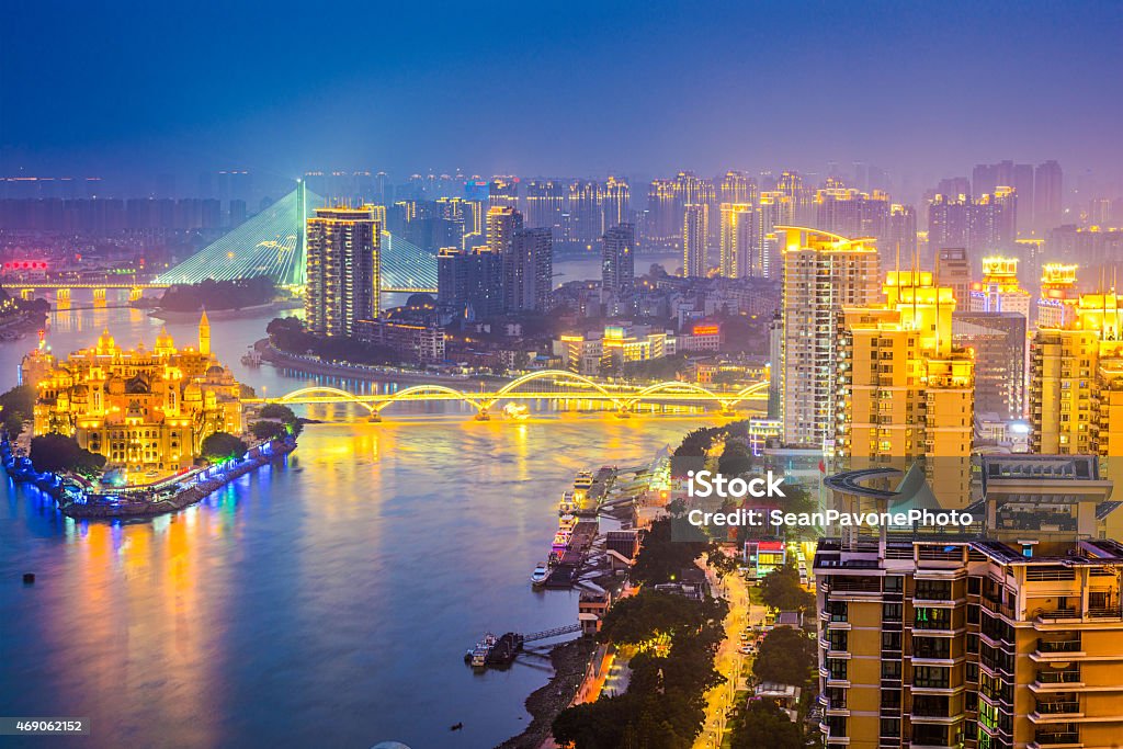 Fuzhou, China Cityscape Fuzhou, China cityscape on the Min River. Fuzhou Stock Photo