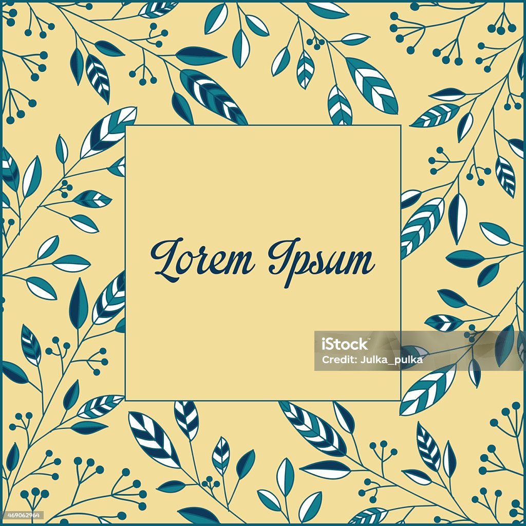 Foliage Frame Vector Foliage Frame Stock Illustration - Download Image Now - 2015, Abstract ...