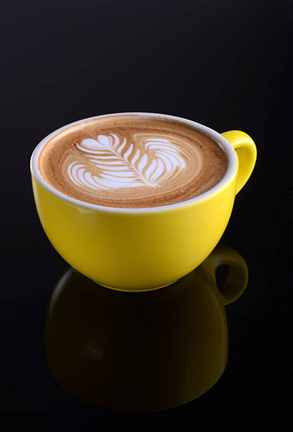 istock Cappuccino cup with drawing on foam 469063260