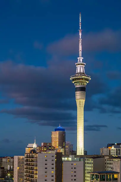 Auckland Skytower at Night