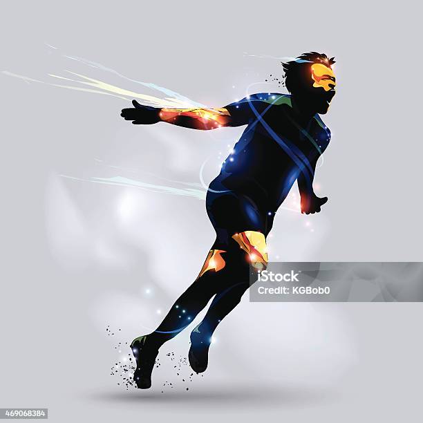 Abstract Soccer Celebrating Goal Stock Illustration - Download Image Now - Celebration, Soccer, Soccer Ball