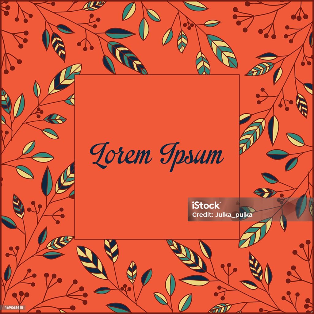 Foliage Frame Vector Foliage Frame Stock Illustration - Download Image Now - 2015, Abstract ...