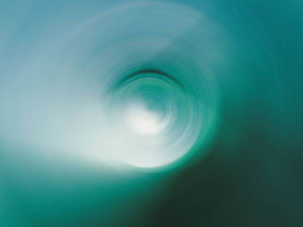 Swirl Green Blue Light Creates Mysteries Shadow stock photo