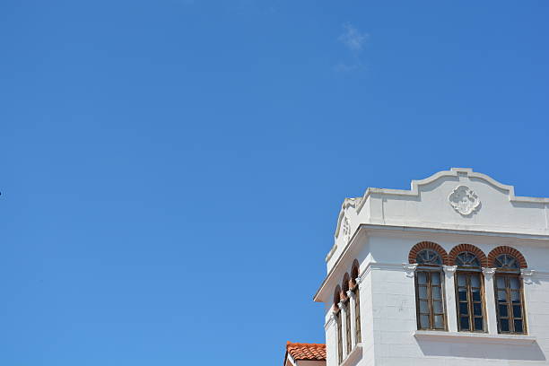 istock Casco Vejio Roofline With Bright Blue Skies 469076100