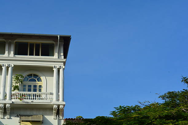 istock Casco Vejio Roofline With Bright Blue Skies 469076114