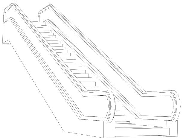 istock Sketch of escalator 469076256