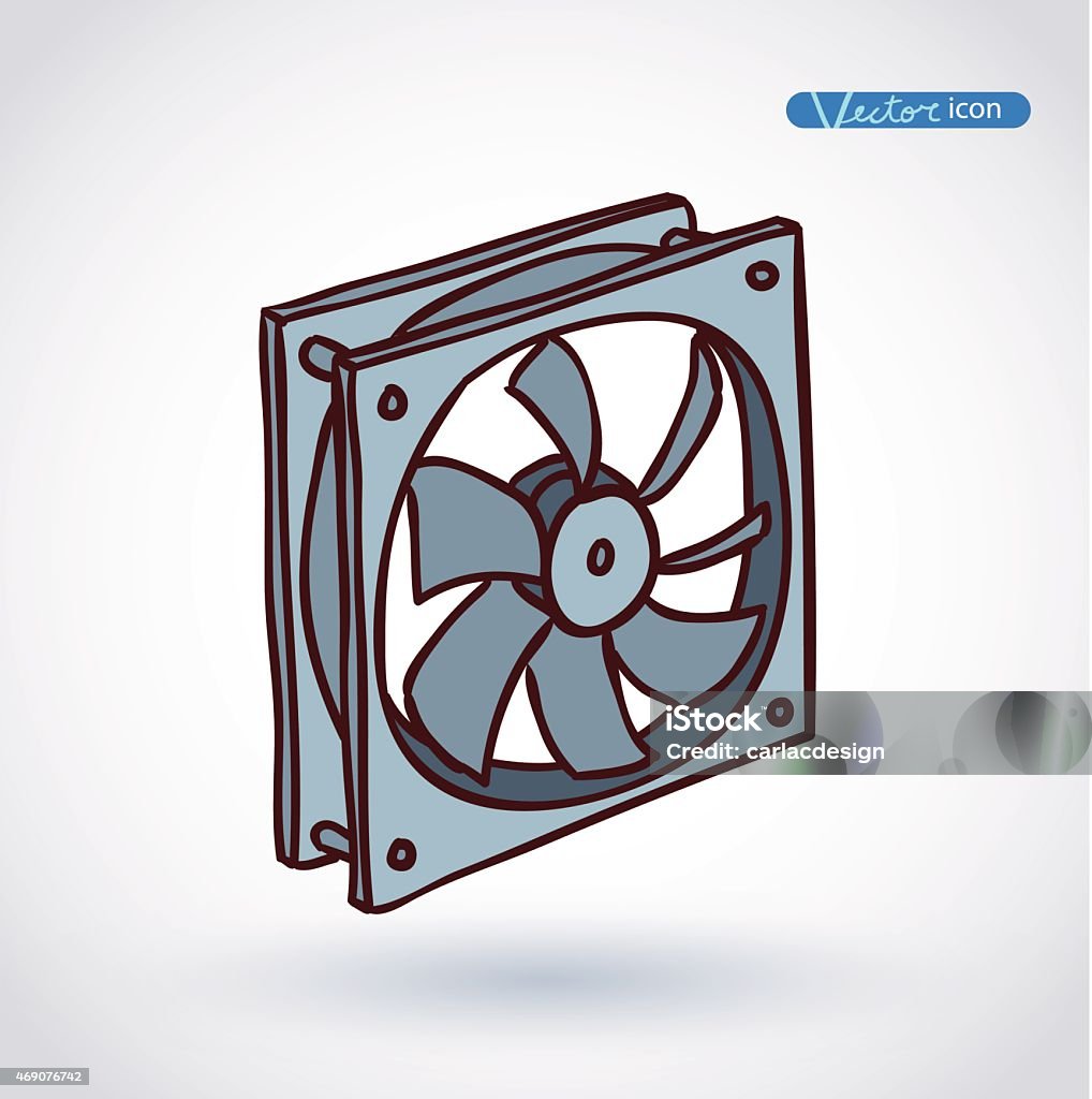 computer fan vector illustration. 2015 stock vector