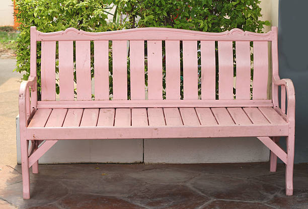 istock Bench chair in the park 469077044