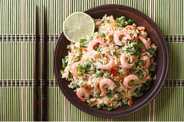 istock fried rice with seafood and egg close-up, horizontal top view 469077088