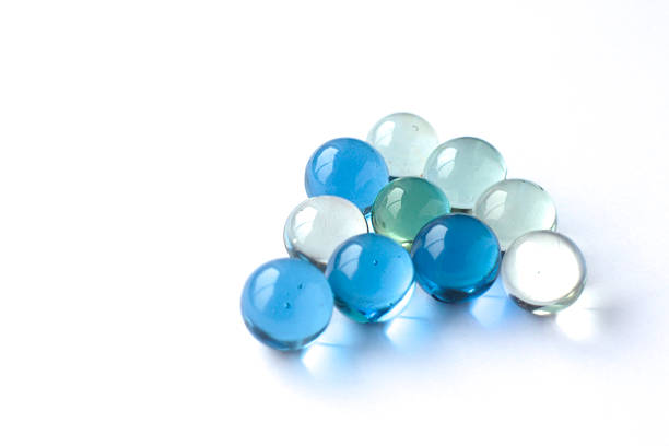 istock Blue, green and transparent glass beads 2 469077206