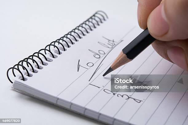 To Do List Stock Photo - Download Image Now - 2015, Close-up, Computer Software