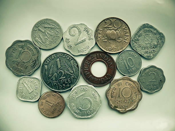 istock Different types of Indian currency, Antique coins 469079587